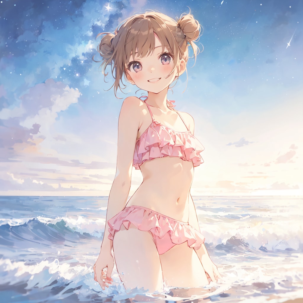 夜の海岸