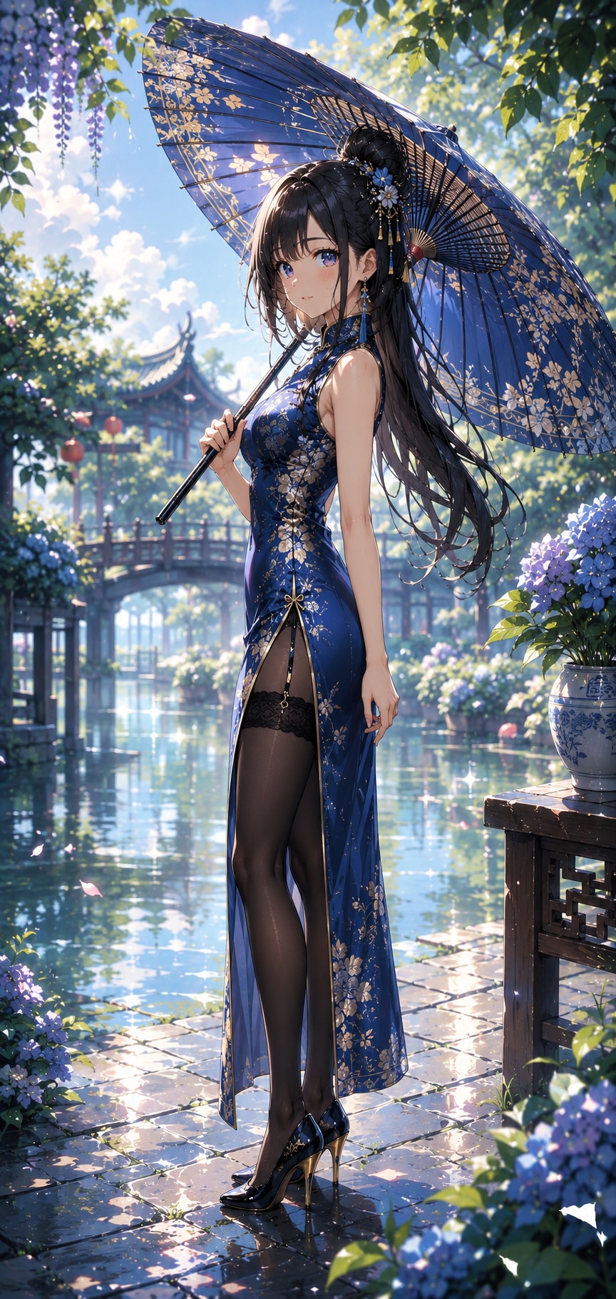 庭園にて