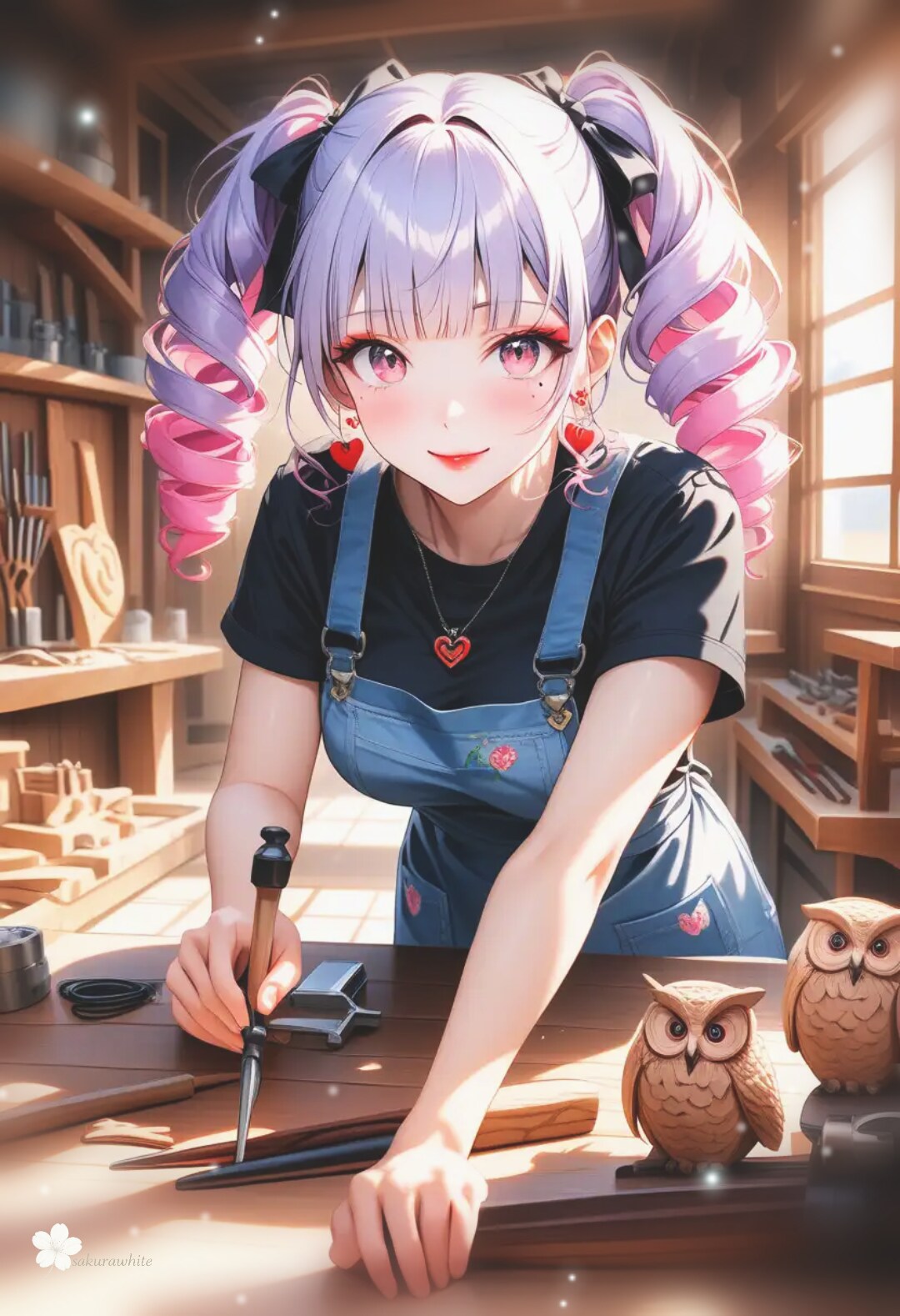 小さな木彫り工房〜うちの子のクラフトタイム〜 | の人気AIイラスト・グラビア