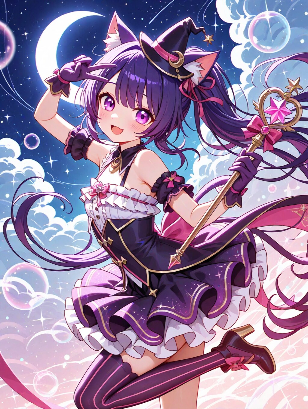 月の魔法少女にゃん🐾 | の人気AIイラスト・グラビア