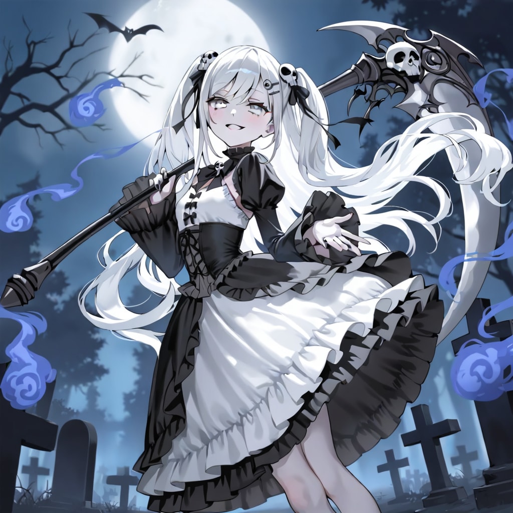 死神少女。墓場にいそうな感じ。ちょっと生意気っぽい。