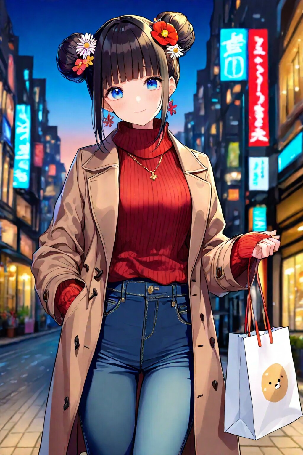 年末のお買い物👜なおだんごちゃん🍡✨ | の人気AIイラスト・グラビア