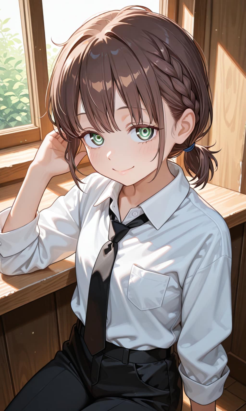 「忘れたの？ キミは私に飼われてるんだよ。返事は『はい』か『ワン』だけ。」（コスプレ）