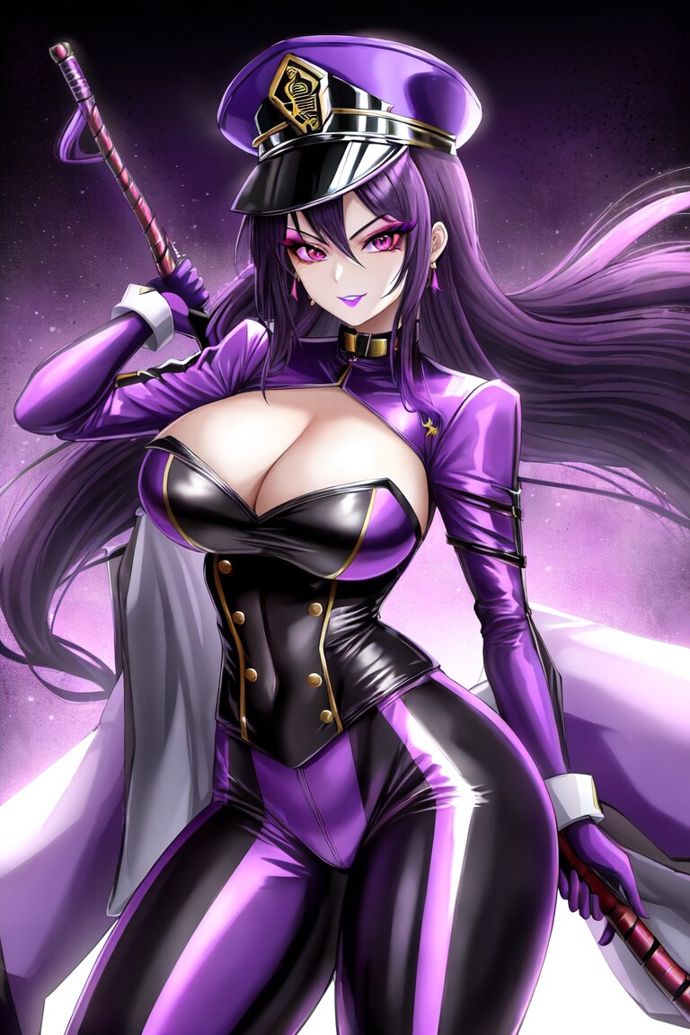 典型的な軍服の悪の女幹部