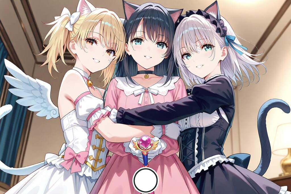 にーちゃん、どう？この魔法少女コス、にーちゃんのカノジョさんたちにはもう無理じゃね？（その挑発は危険だぞ我が妹たちよ……）