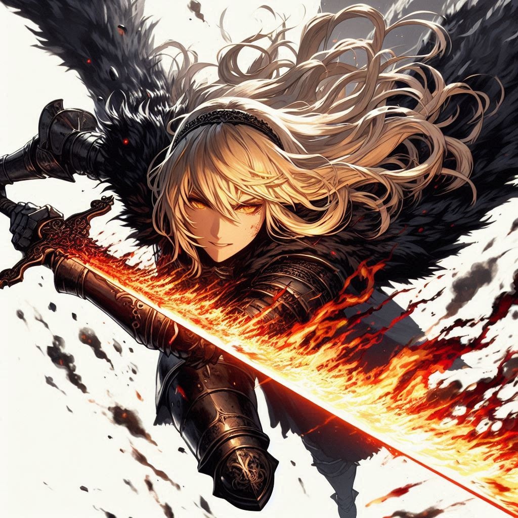 ブロンドの女騎士さん900