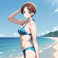 青ビキニ少女2 2枚目