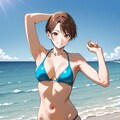 青ビキニ少女2 3枚目
