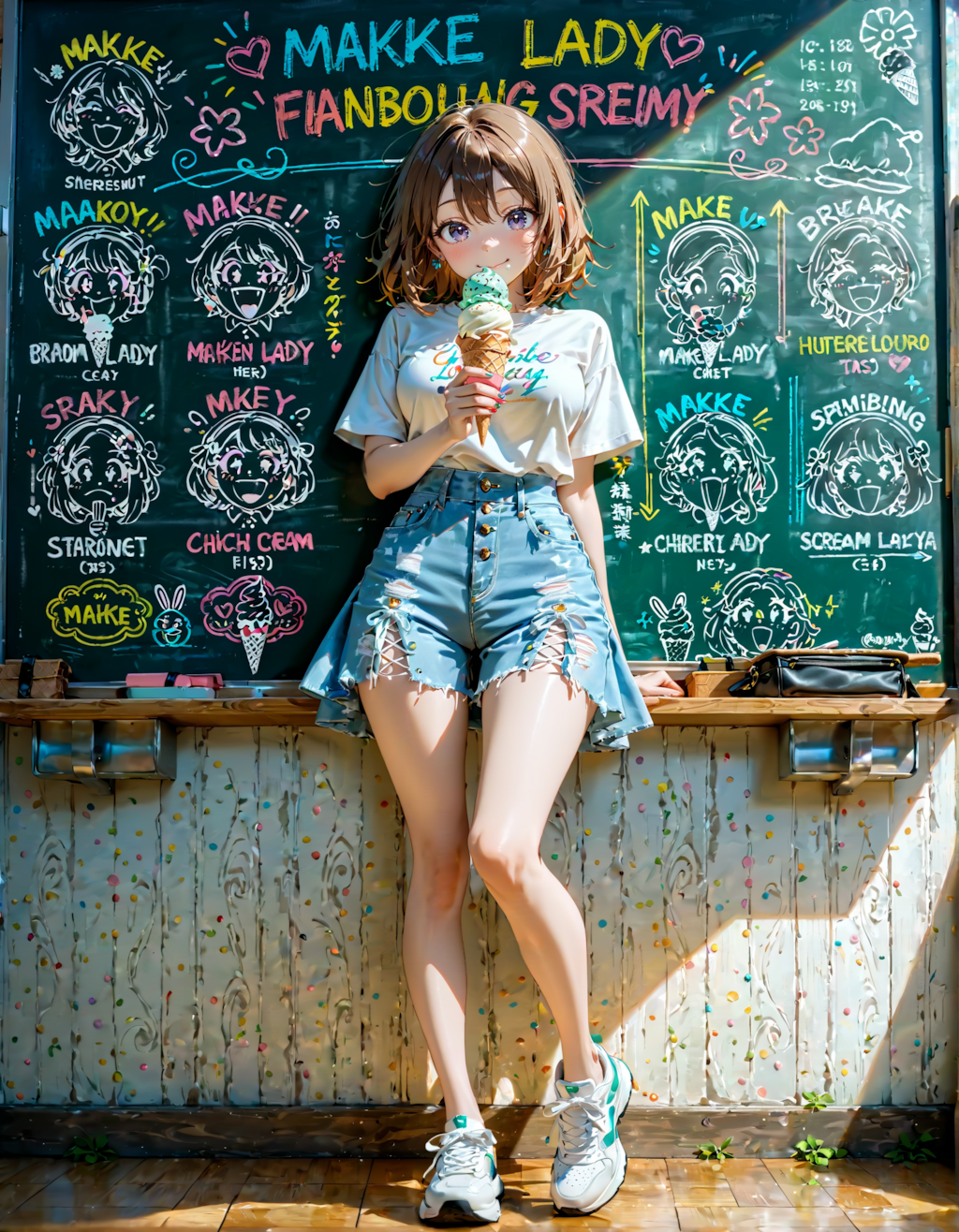 今日はアイスクリームの日。黒板の日。メイクの日