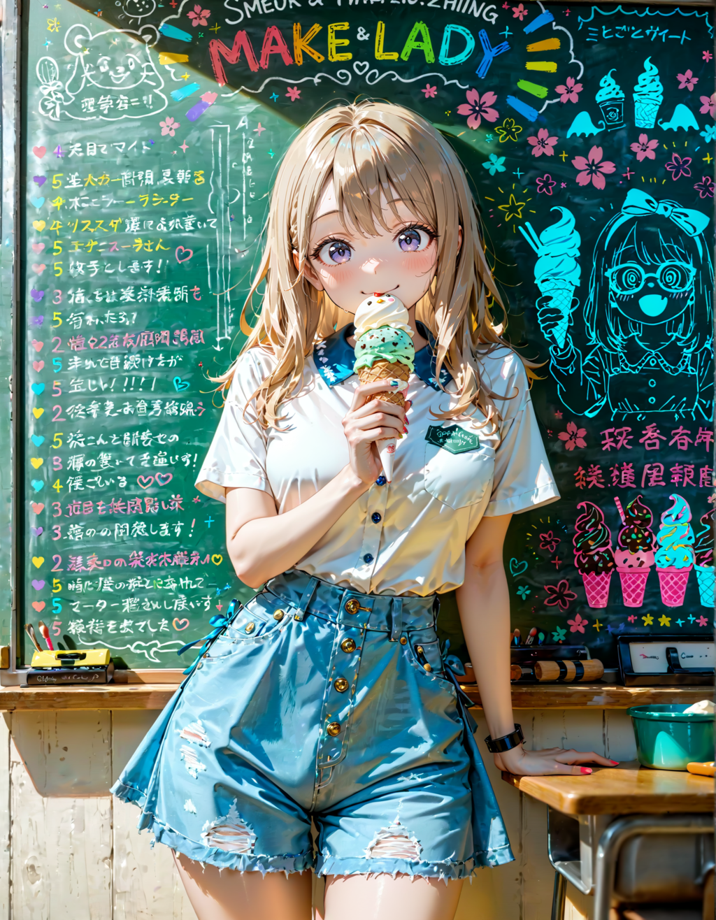 今日はアイスクリームの日。黒板の日。メイクの日