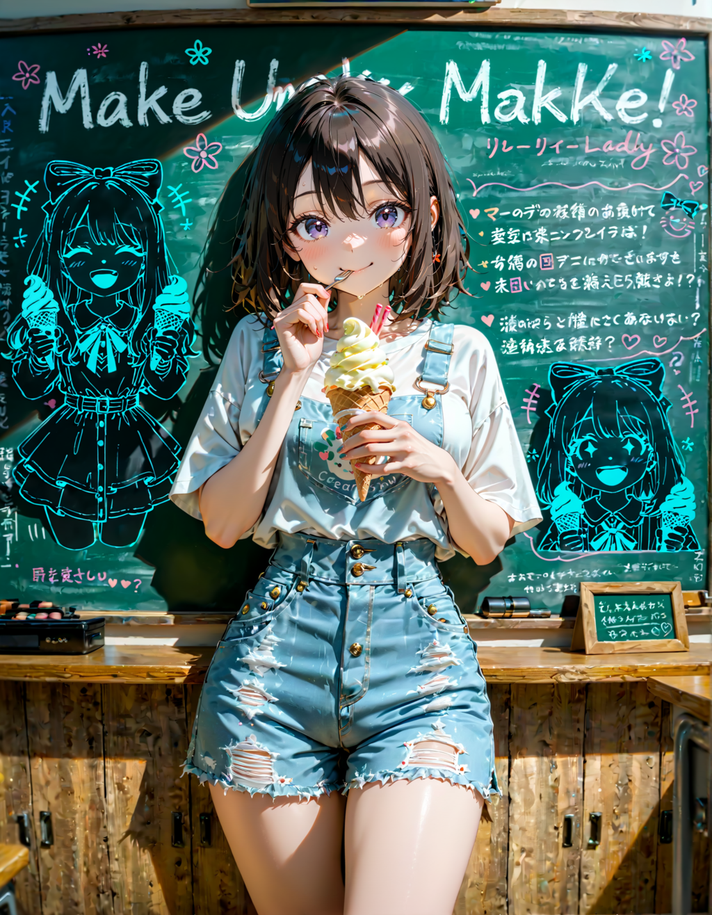 今日はアイスクリームの日。黒板の日。メイクの日