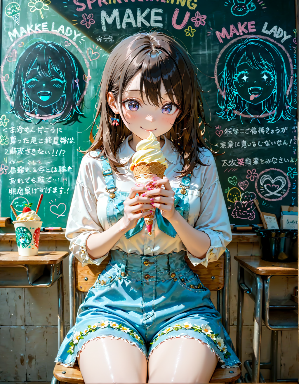 今日はアイスクリームの日。黒板の日。メイクの日