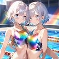 虹色水着　双子 3枚目