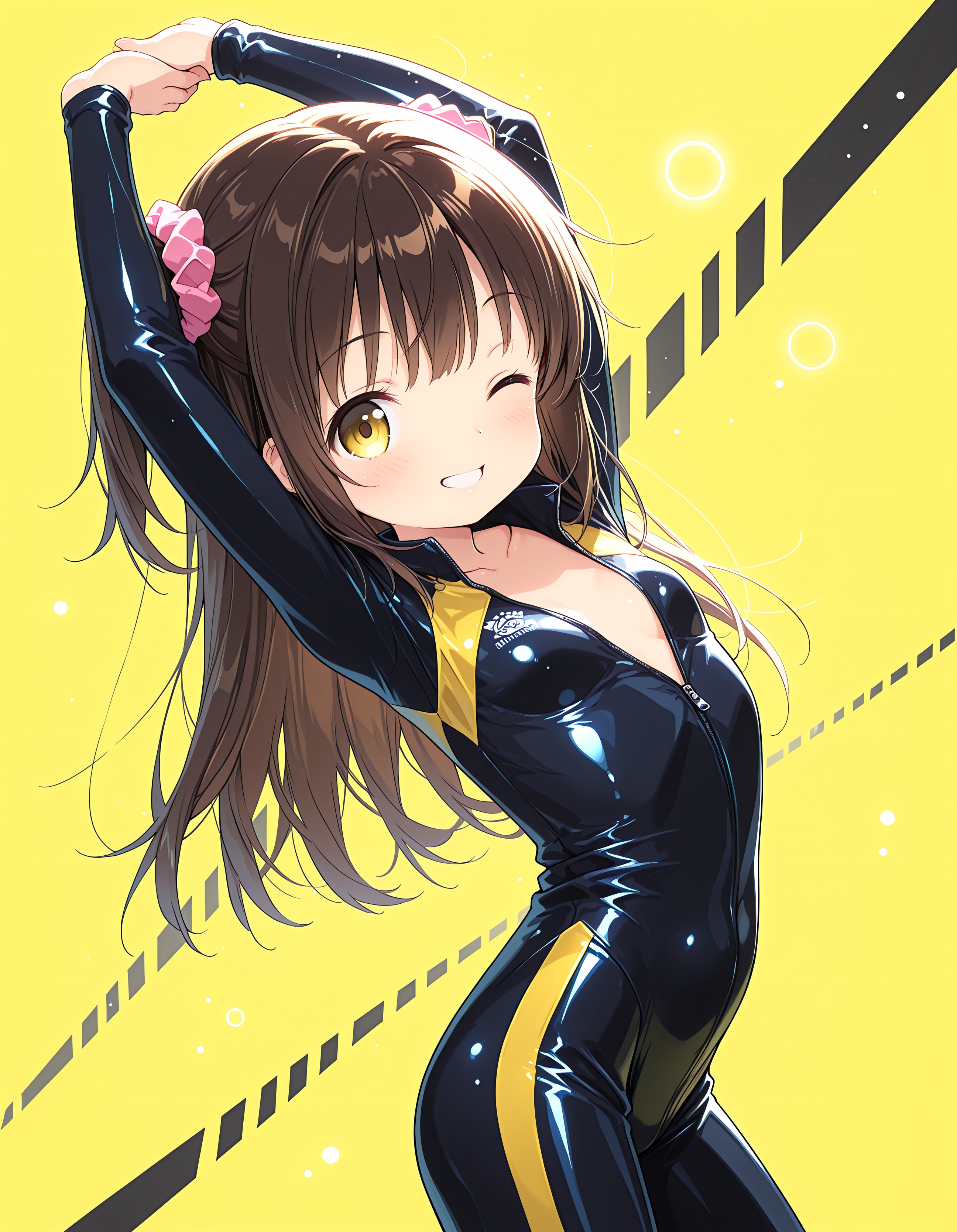 光沢ボディスーツ