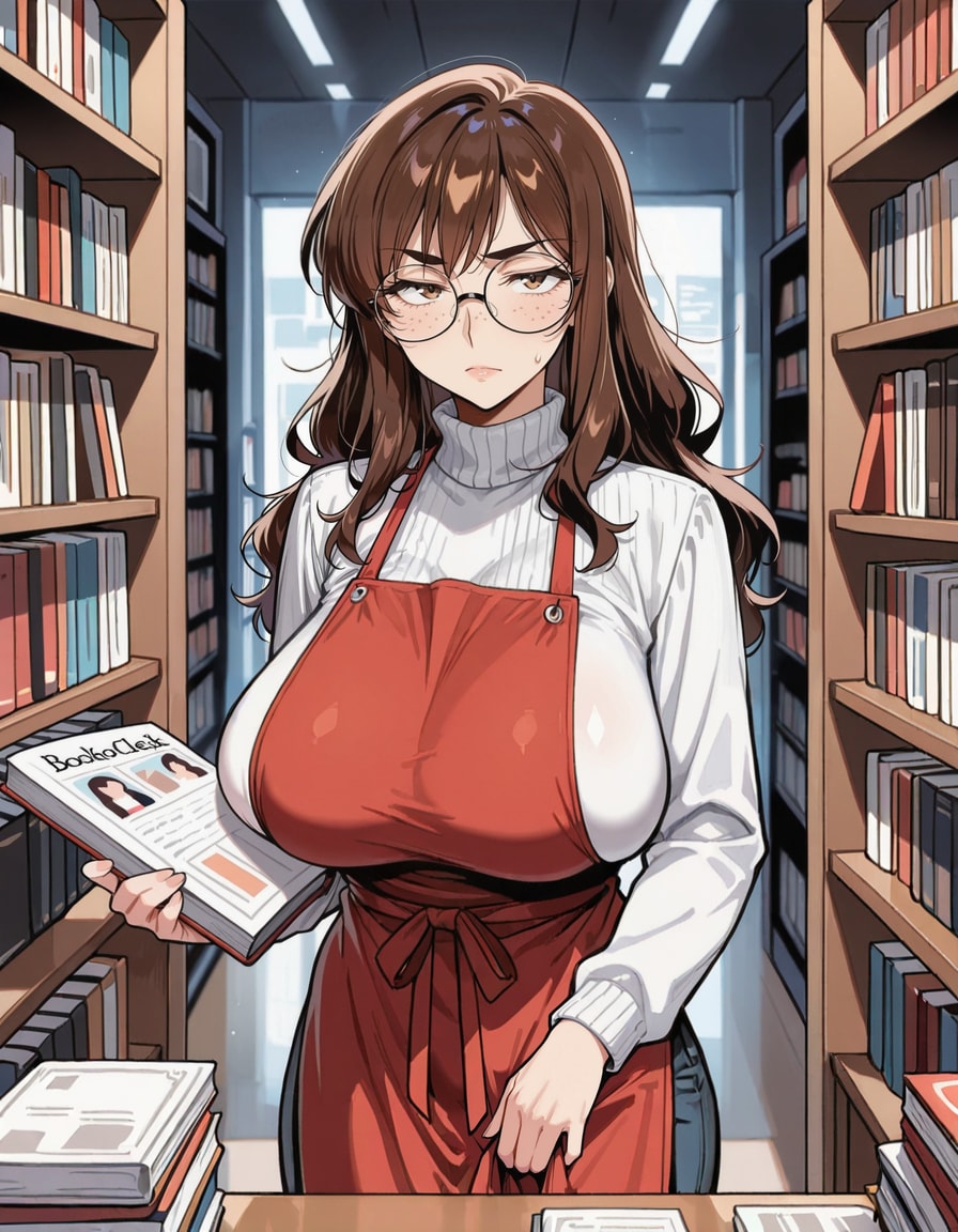 本屋のお姉さん | の人気AIイラスト・グラビア