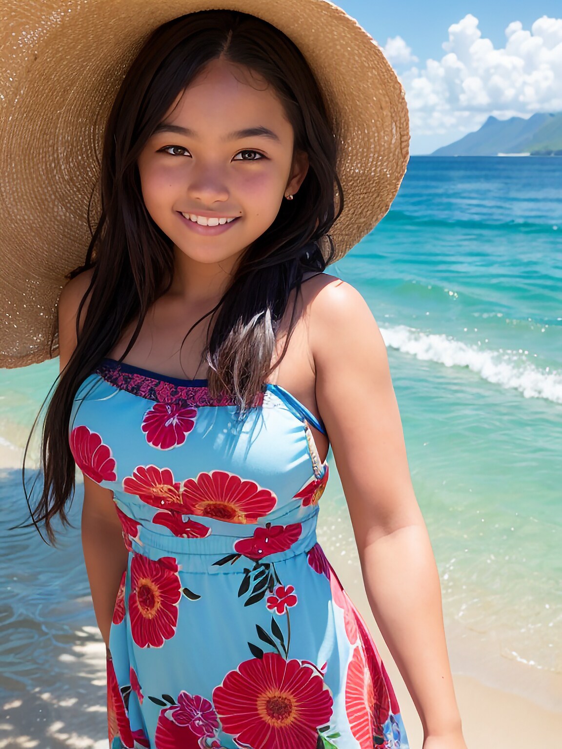 ハワイ諸島の少女