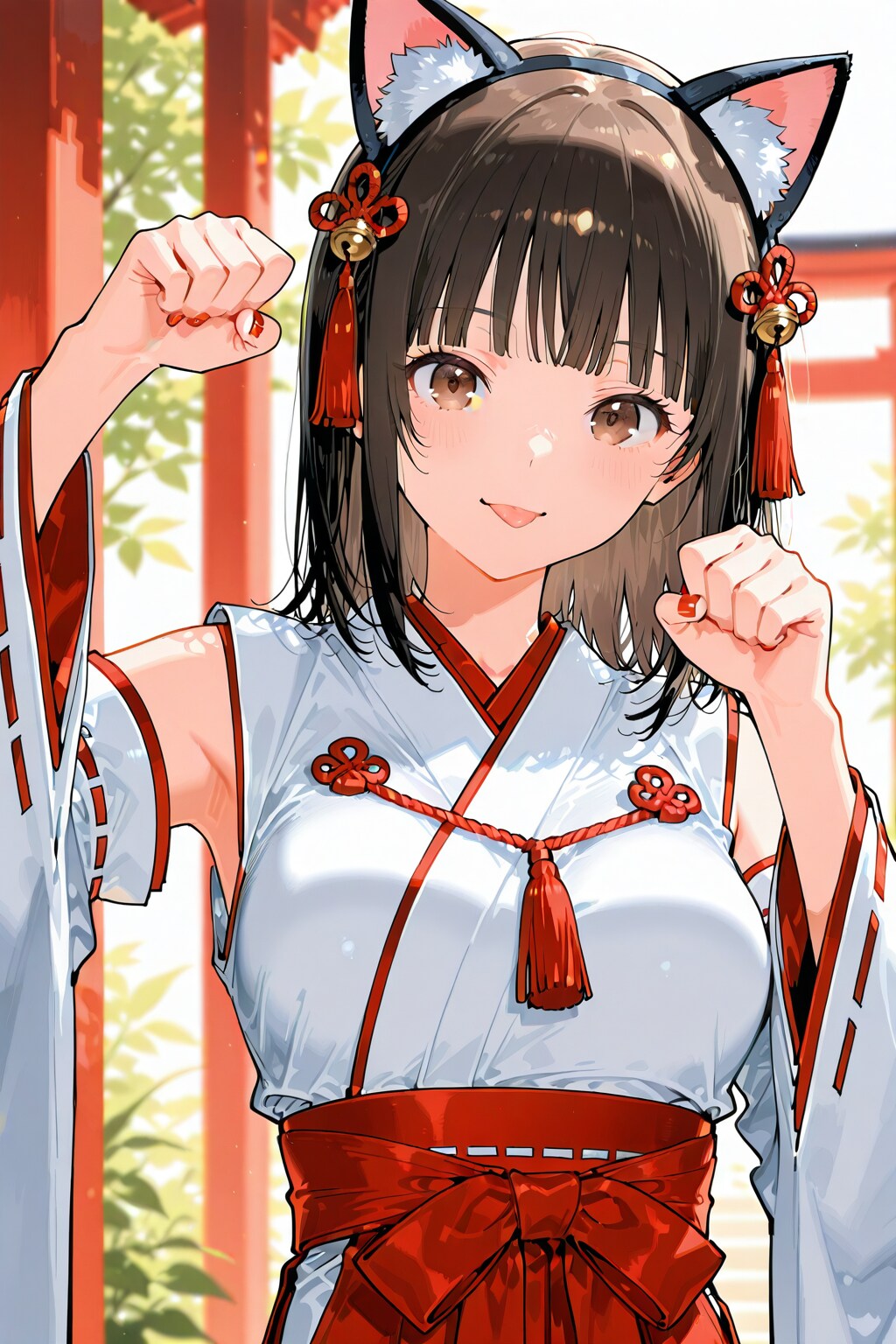 ケモ耳巫女さん