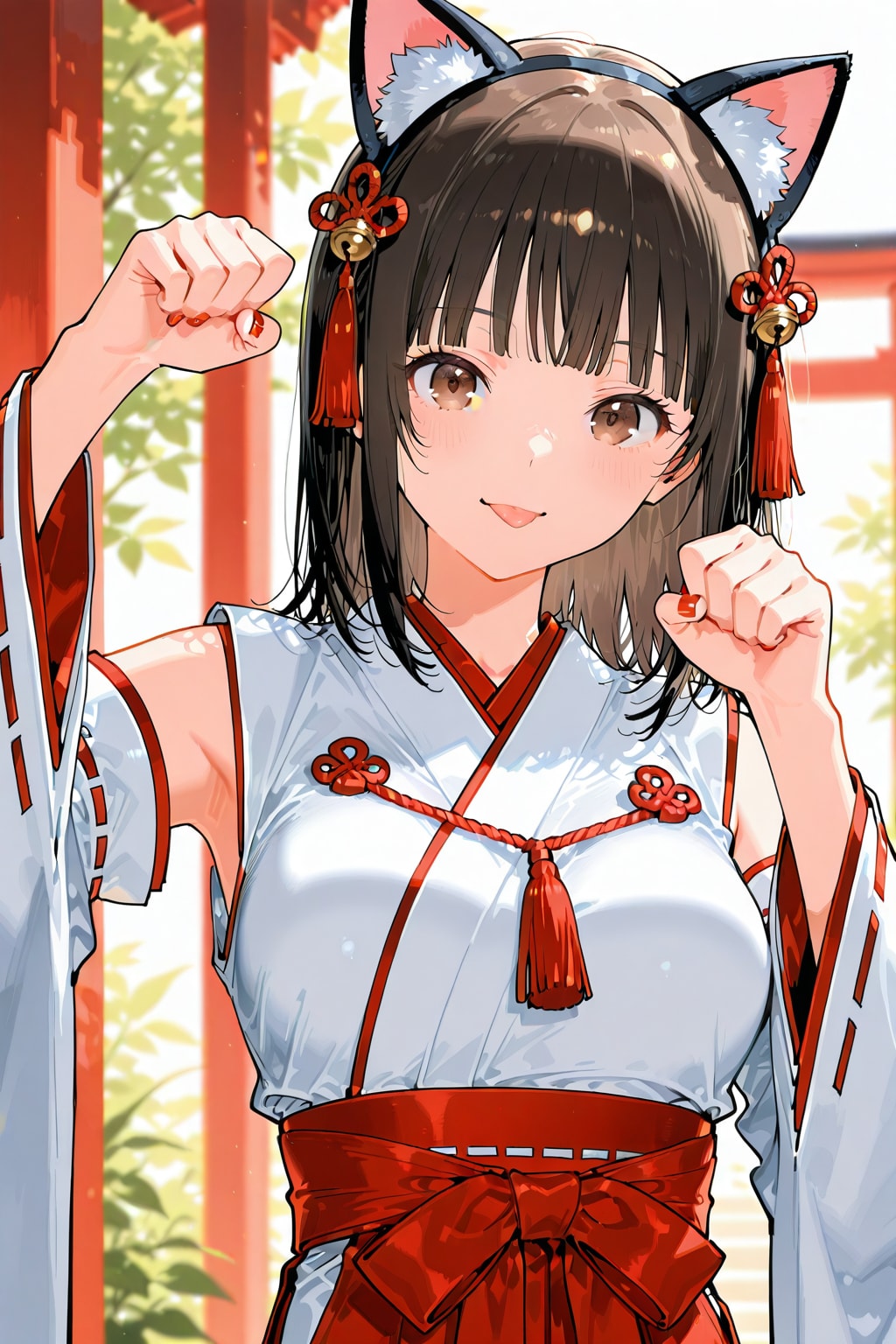 ケモ耳巫女さん