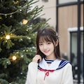 ふわふわセーター姿が温かいJKとXmas妄想デート20作! 5枚目