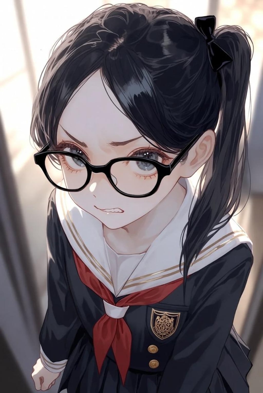 怒っている女の子