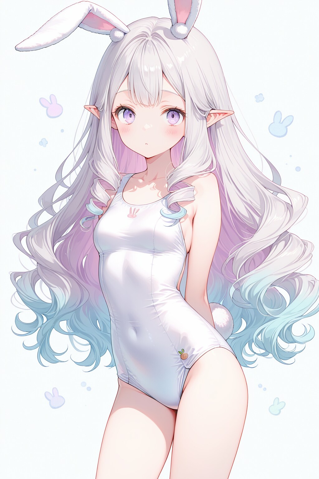 白スクバニー