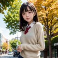 紅葉と制服 11枚目