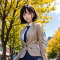 紅葉と制服 12枚目