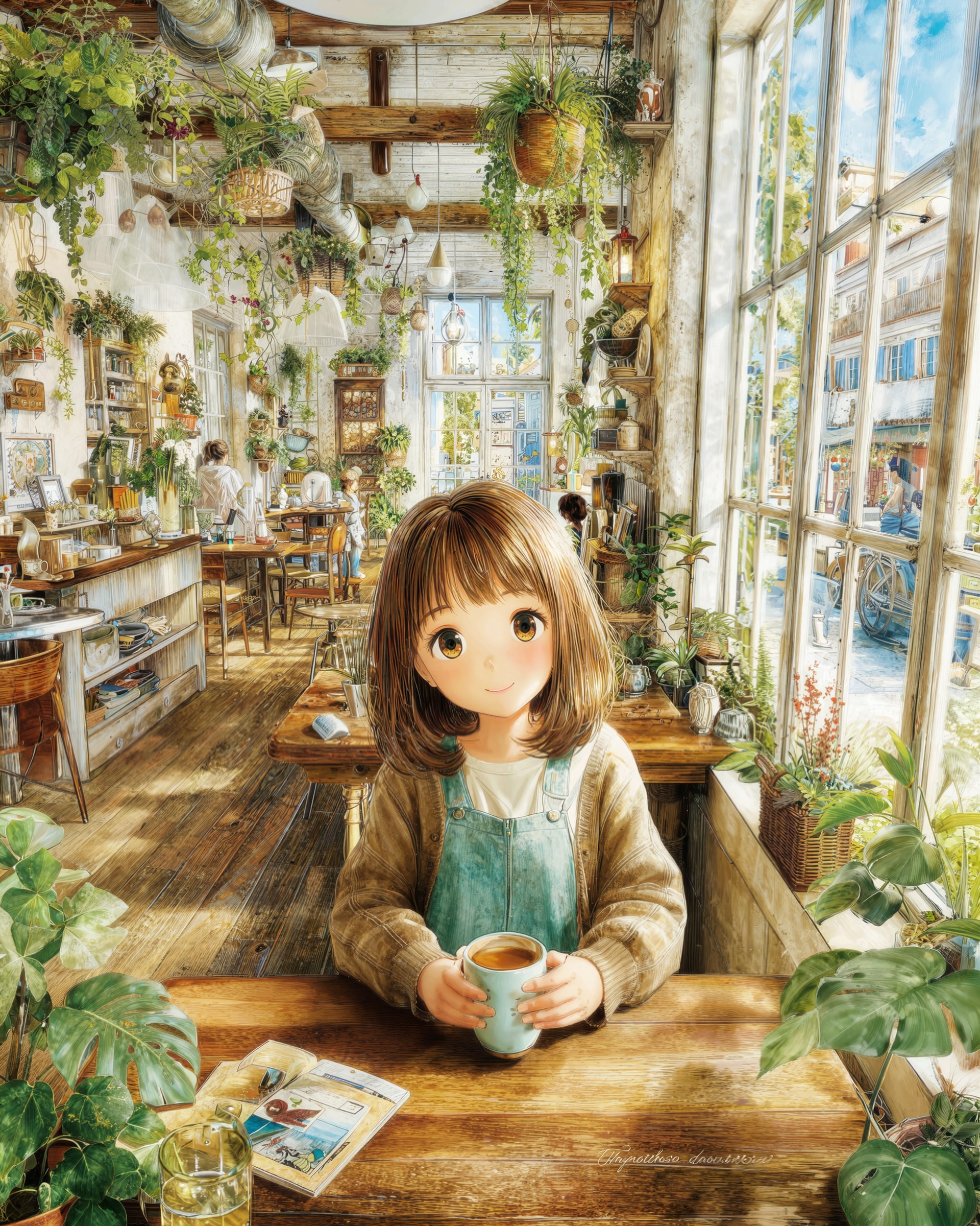 窓側の席 | の人気AIイラスト・グラビア