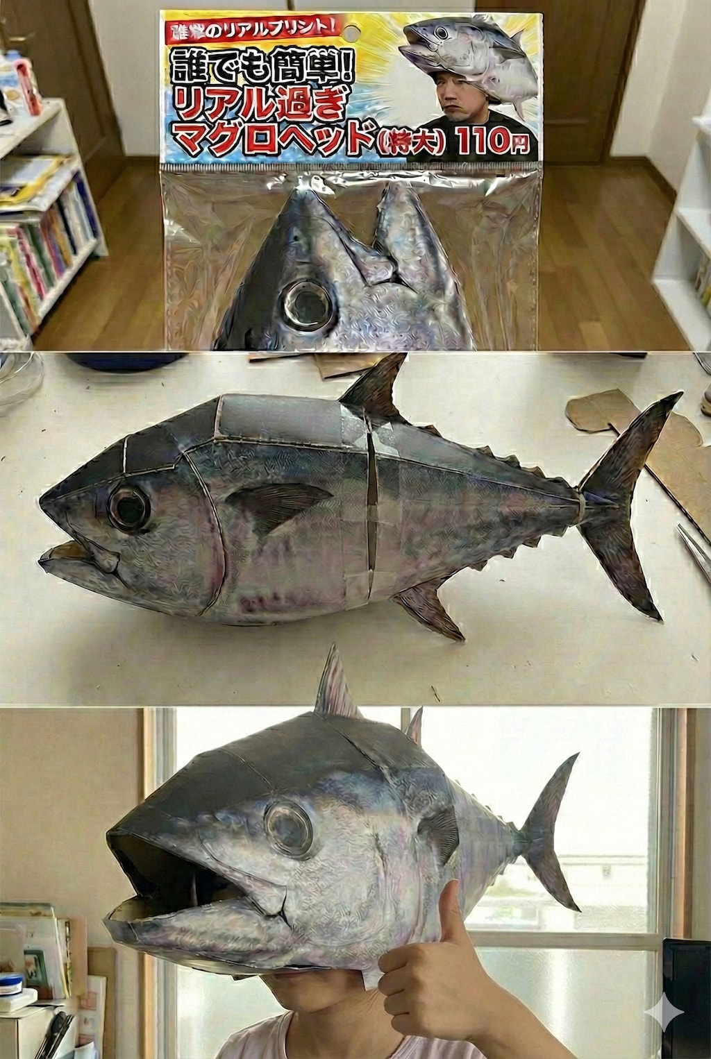 誰でも簡単！マグロヘッドなりきりセット🐟