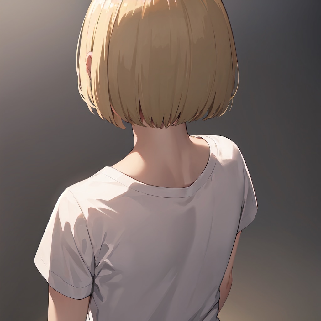 髪型 後ろ姿　[アングル呪文研究]