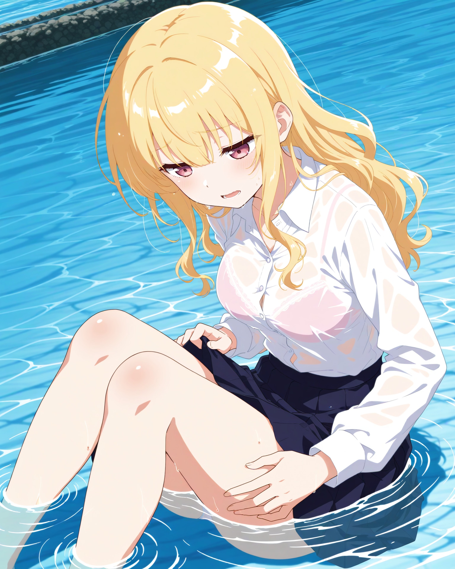 水辺で遊んでたら…