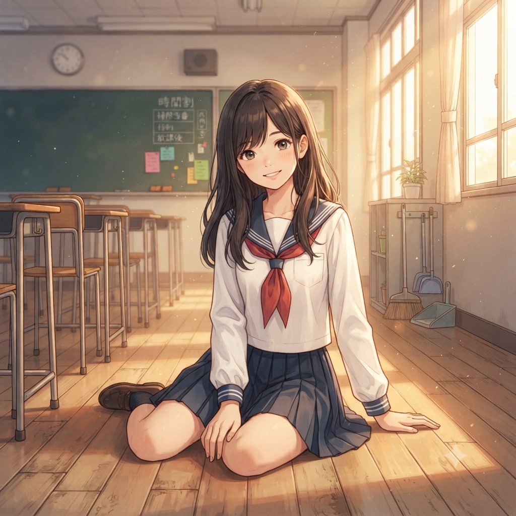 教室の少女 | の人気AIイラスト・グラビア