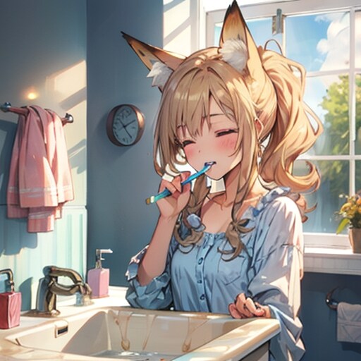 歯みがきつね
