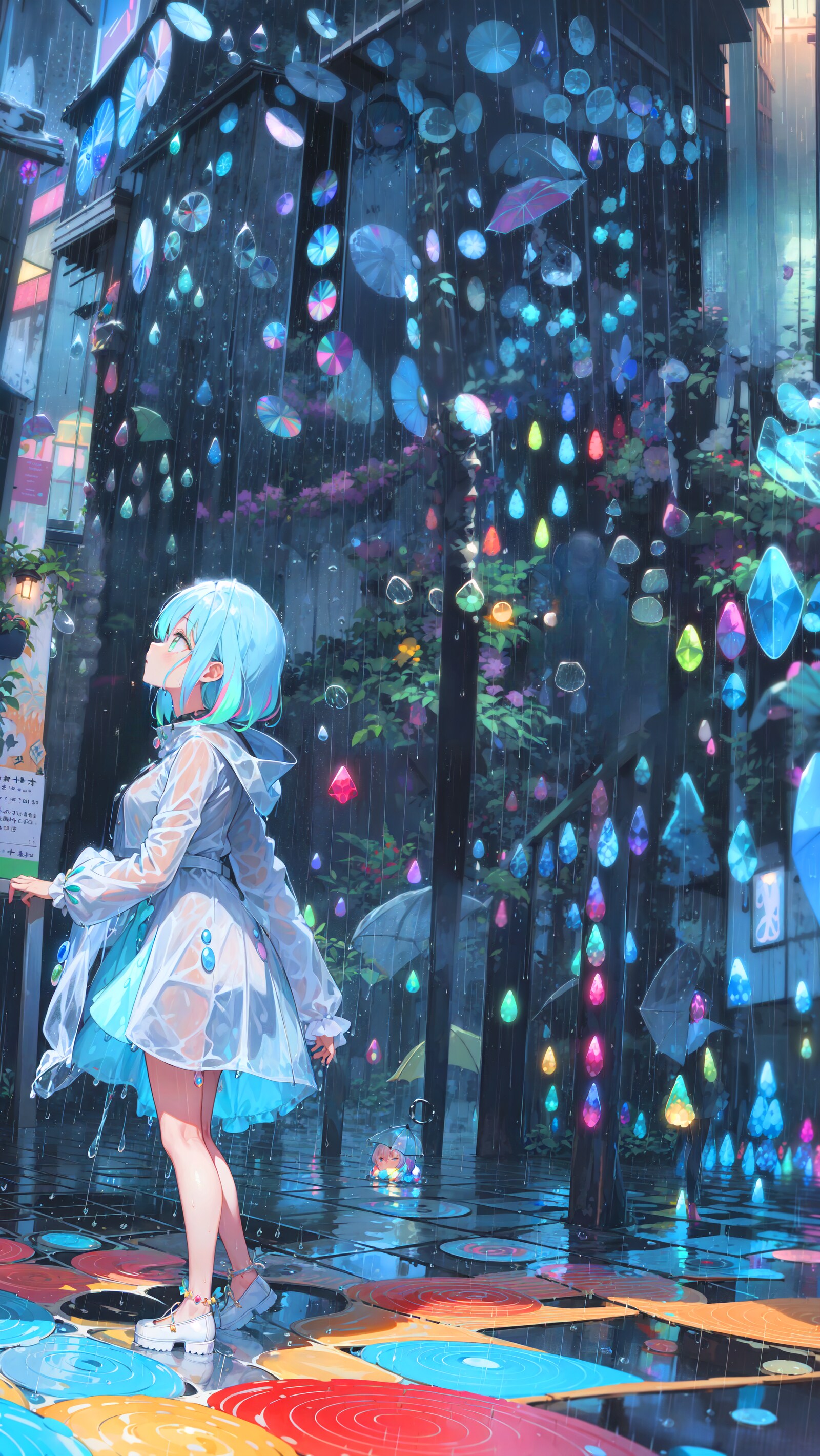 虹色レインドロップ