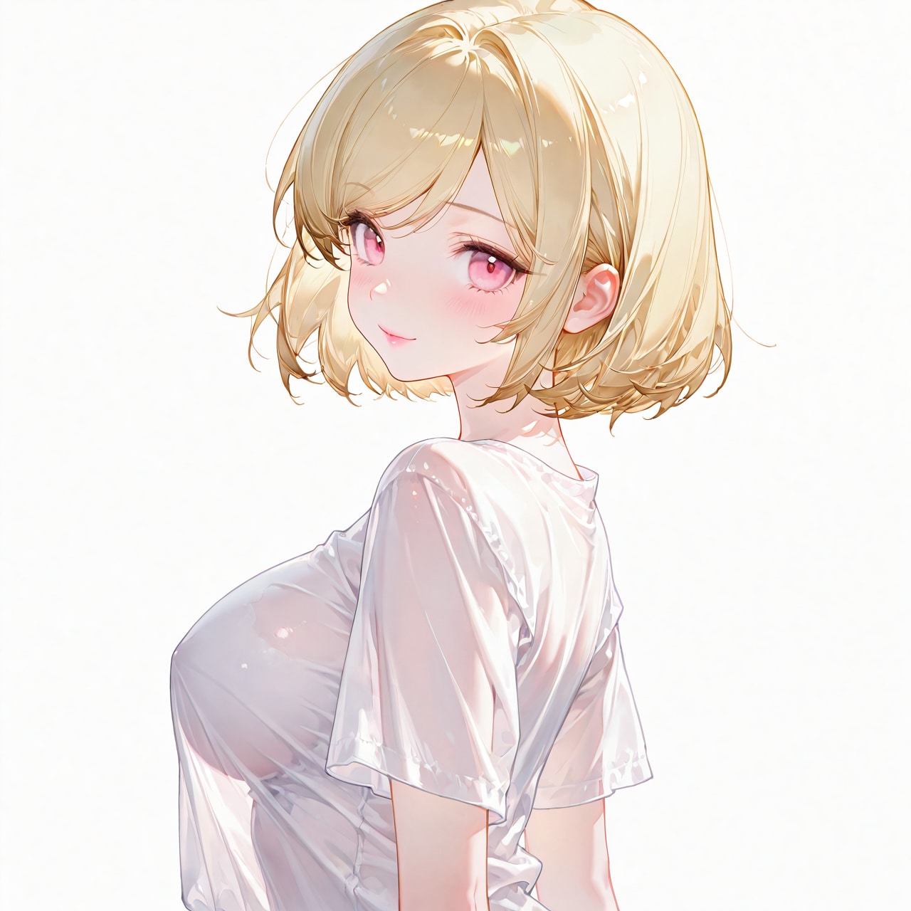 振り向く