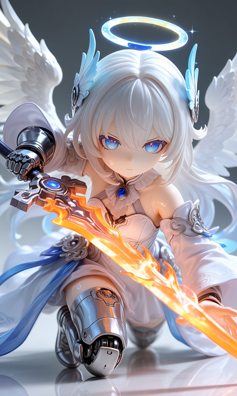 異世界制服少女達　メカ娘　天使達 アクリルドールフィギュア