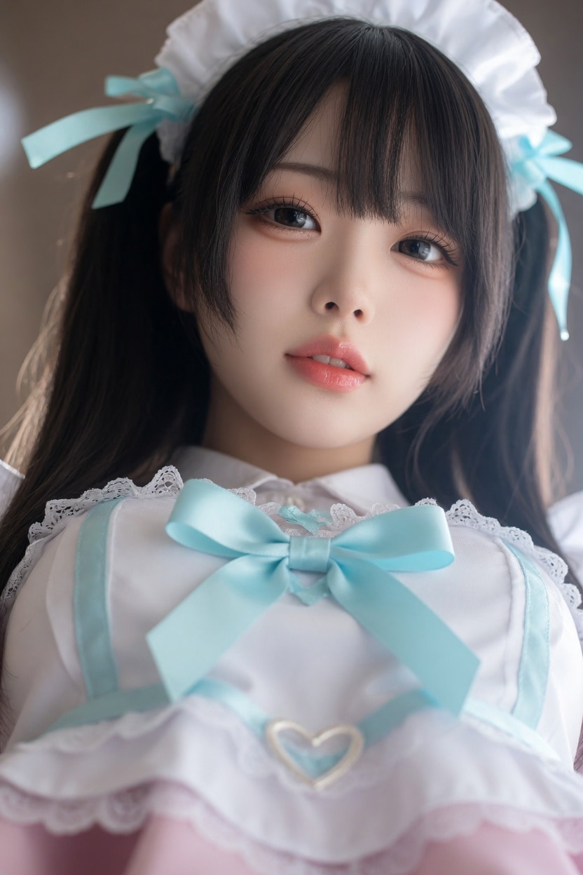 上からなメイドさん