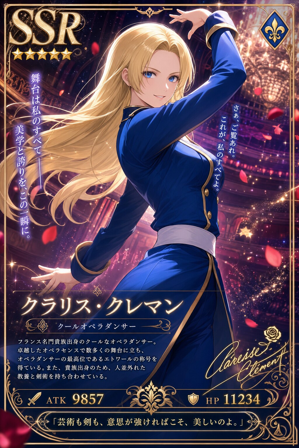 クールオペラダンサークラリス・クレマンのSSRカード