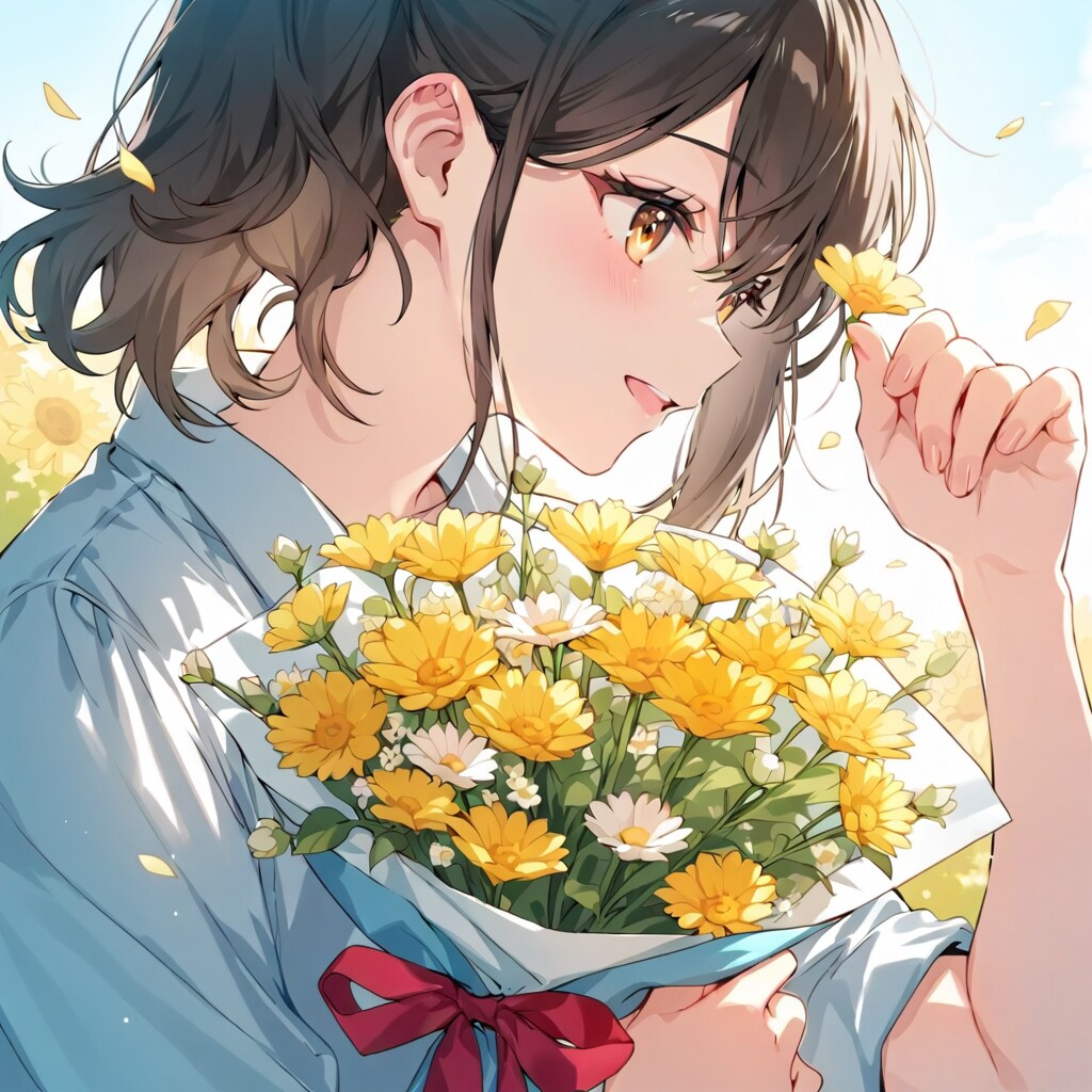 花摘み〜愛しき人に花束を〜 | の人気AIイラスト・グラビア