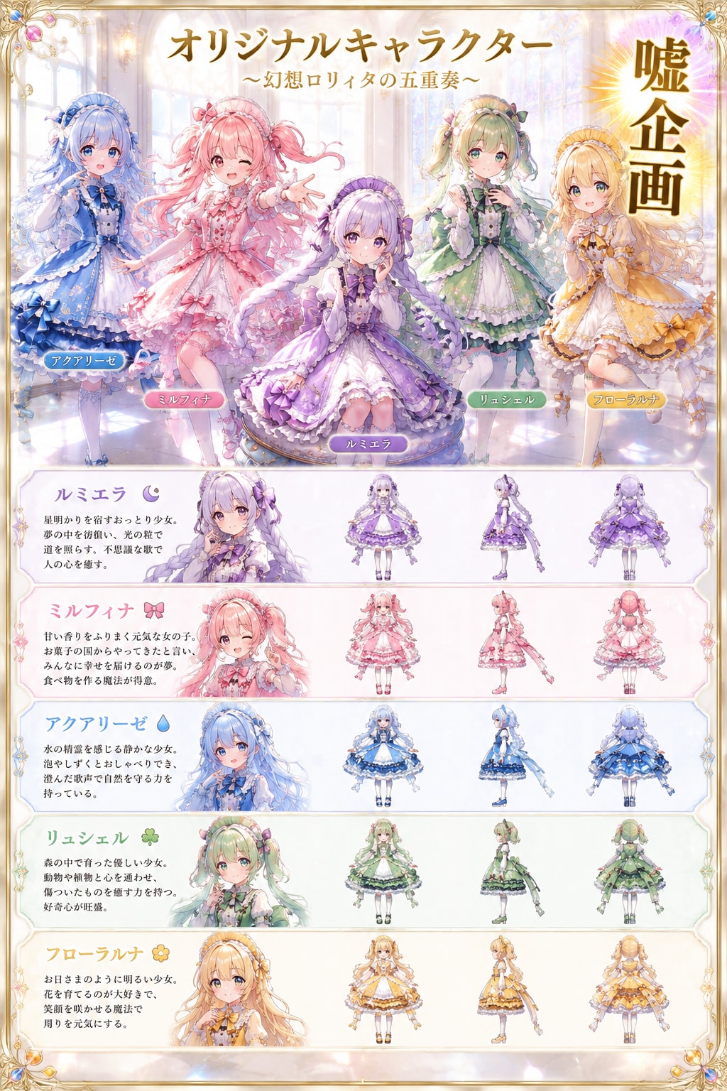 オリジナルキャラクター　ロリータファッション