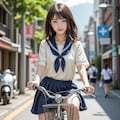 セーラー服と自転車 2枚目