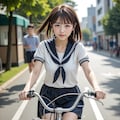 セーラー服と自転車 3枚目