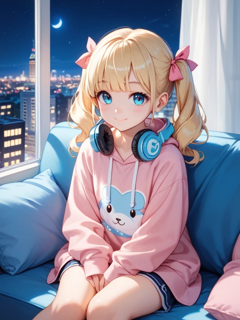 金髪ツインテールのパーカー女子 | の人気AIイラスト・グラビア