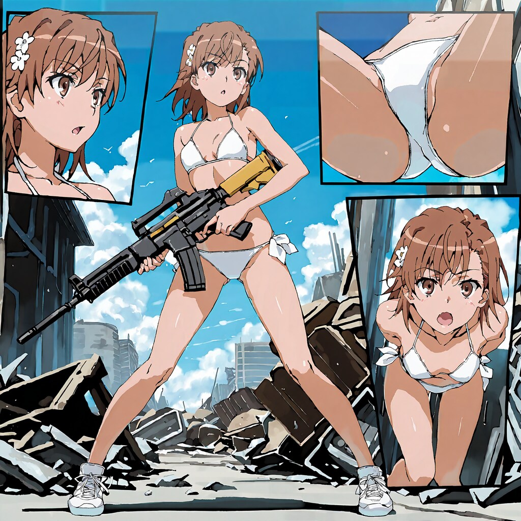 突撃銃にビキニ
