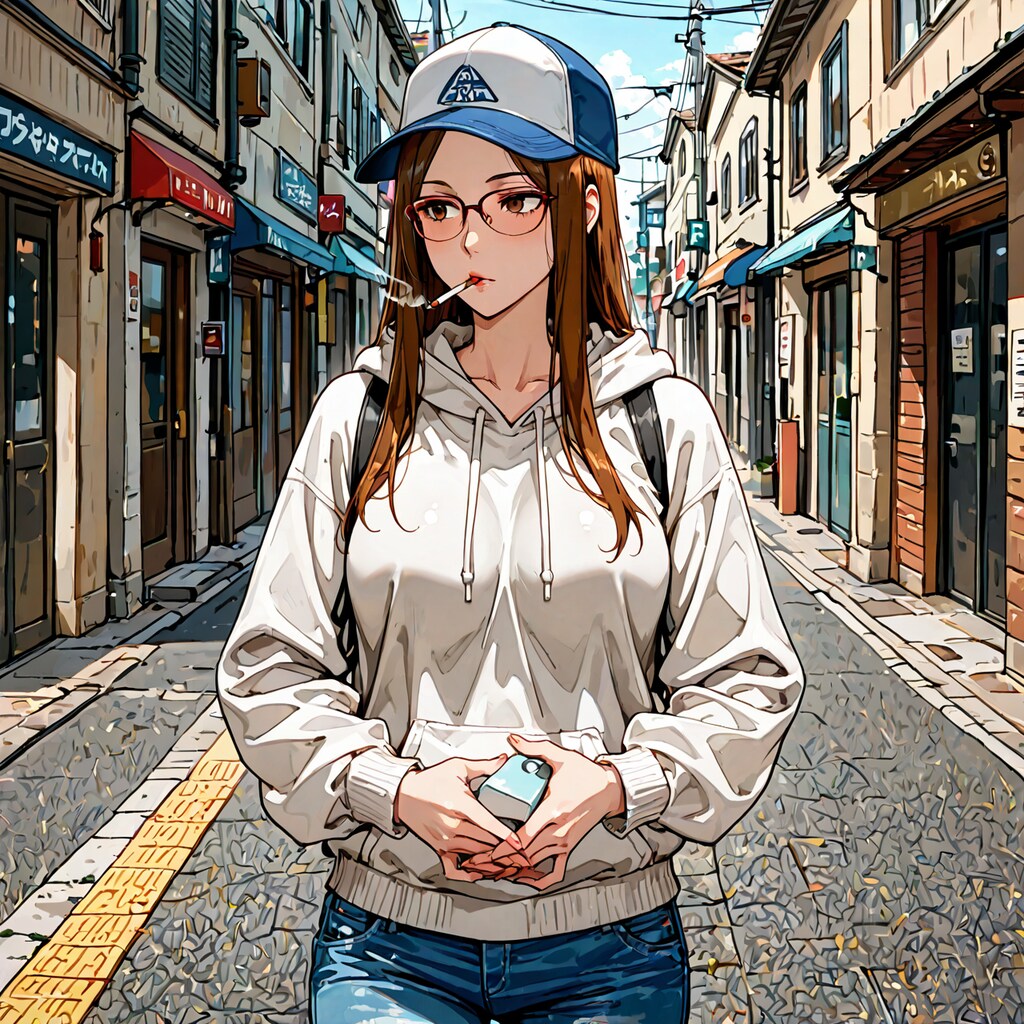 くつろぐ中年女