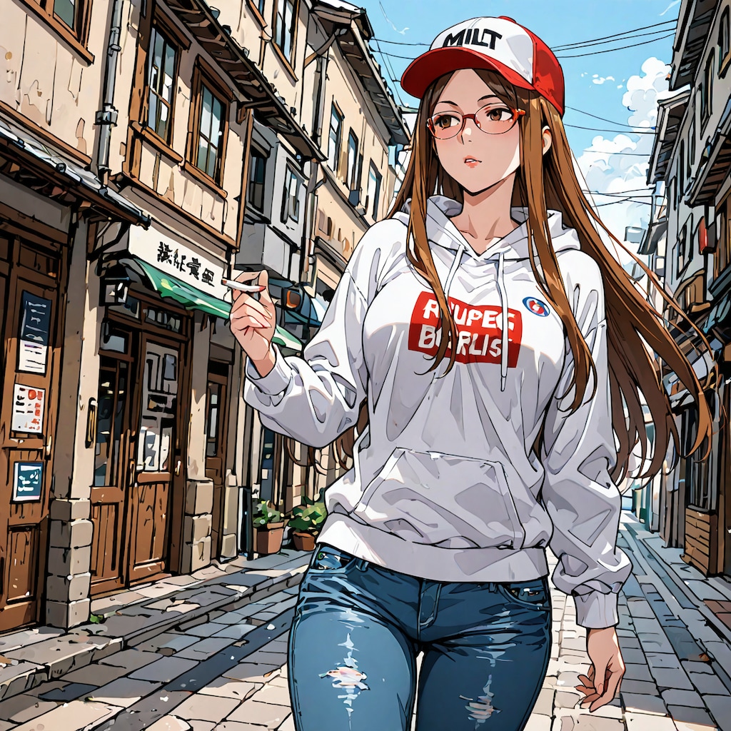 くつろぐ中年女