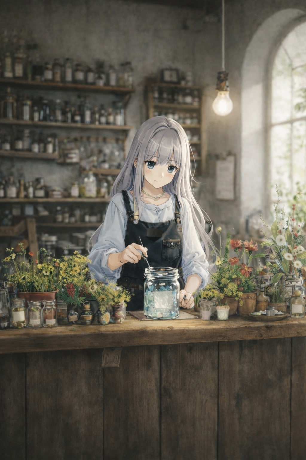 光に溶ける調合室（アトリエ）