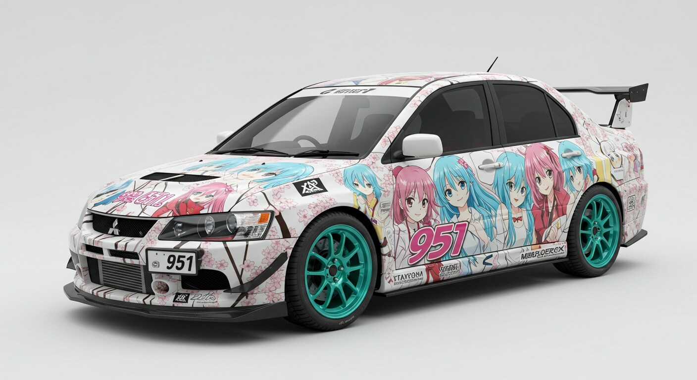 アニメキャラ痛車ランサーエボリューション | の人気AIイラスト・グラビア