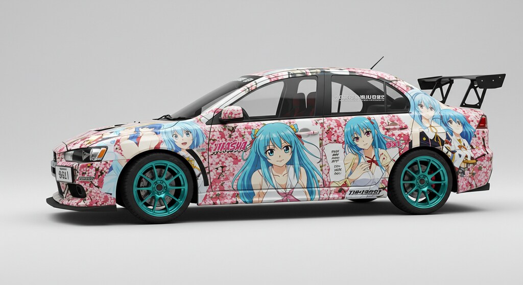 アニメキャラ痛車ランサーエボリューション