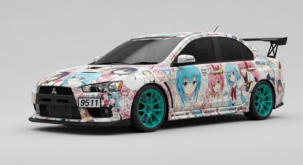 アニメキャラ痛車ランサーエボリューション